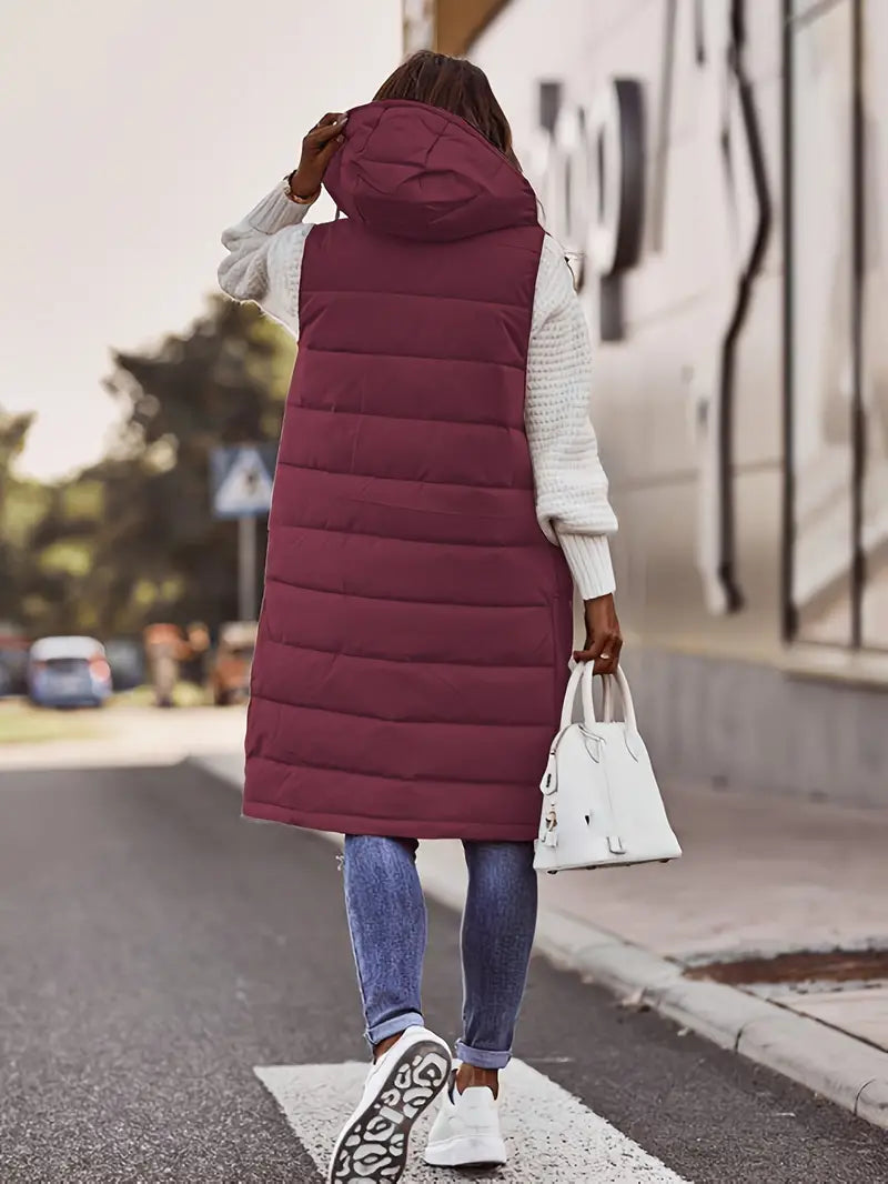 Marzia - Hooded Coat with Buttons on the Front