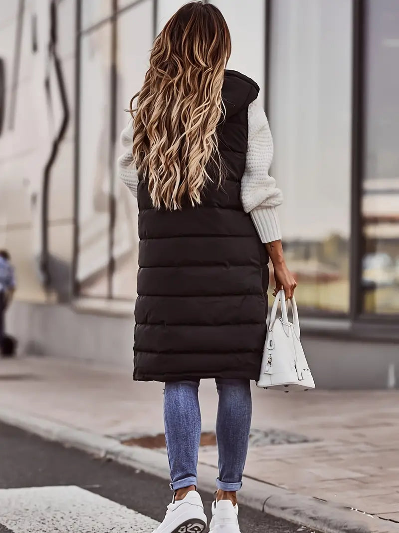 Marzia - Hooded Coat with Buttons on the Front