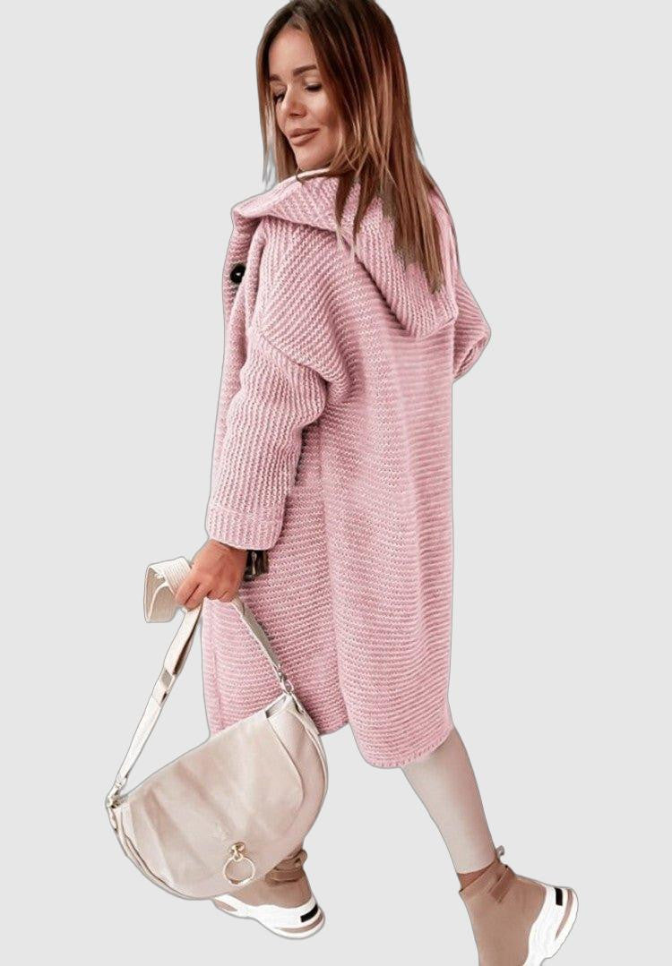 Women's Cozy Hooded Knit Cardigan