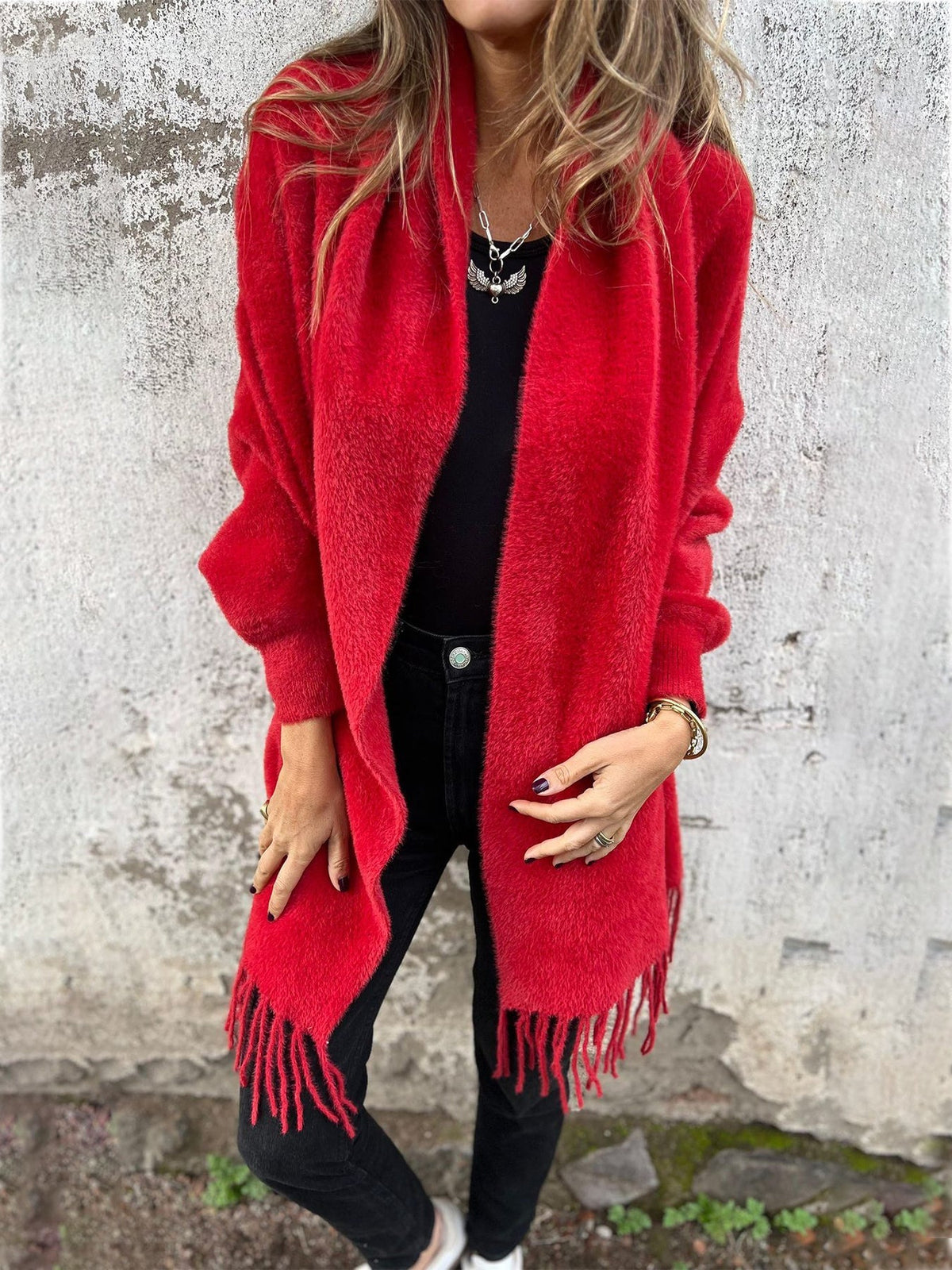 Hannah - Elegant Long-Sleeved Wrap Sweater