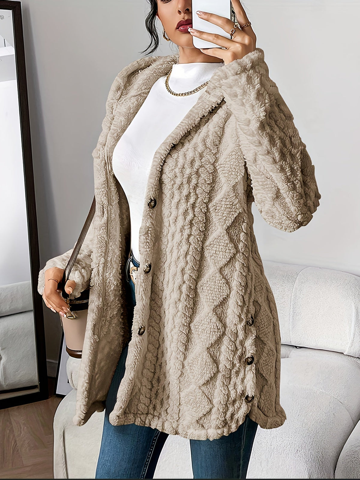 Chloe™ - Plush Hoodie Cardigan