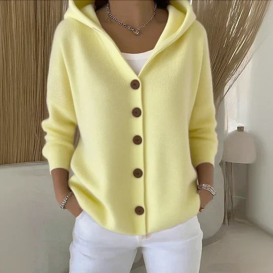 Teri | Women's Hooded Button-Up Cardigan
