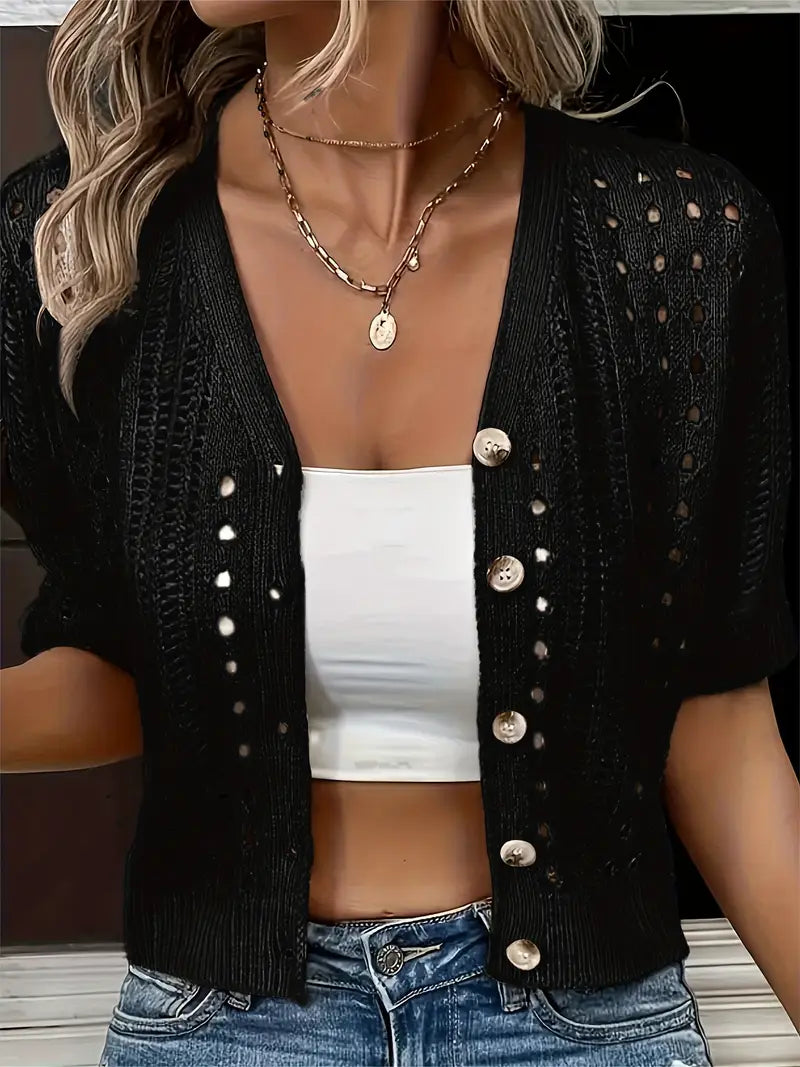 Kendall™ - Trendy Short-Sleeve Cardigan
