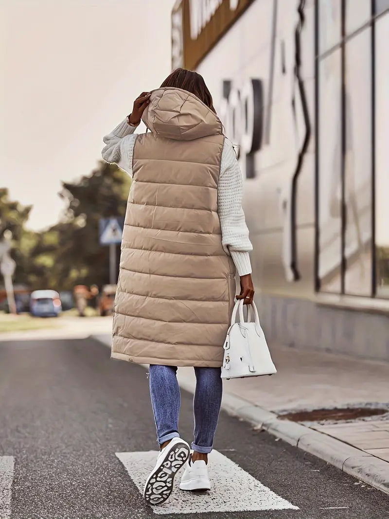 Marzia - Hooded Coat with Buttons on the Front
