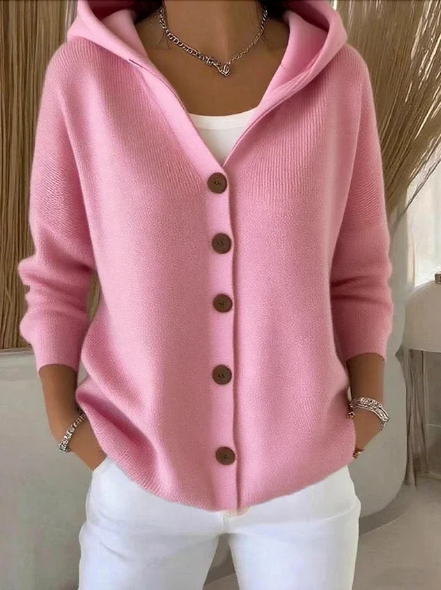 Teri | Women's Hooded Button-Up Cardigan