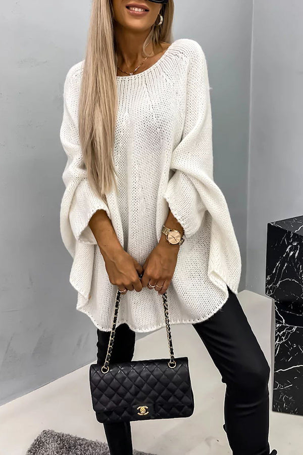 Elegant Women's Crew-Neck Sweater - Isabelle