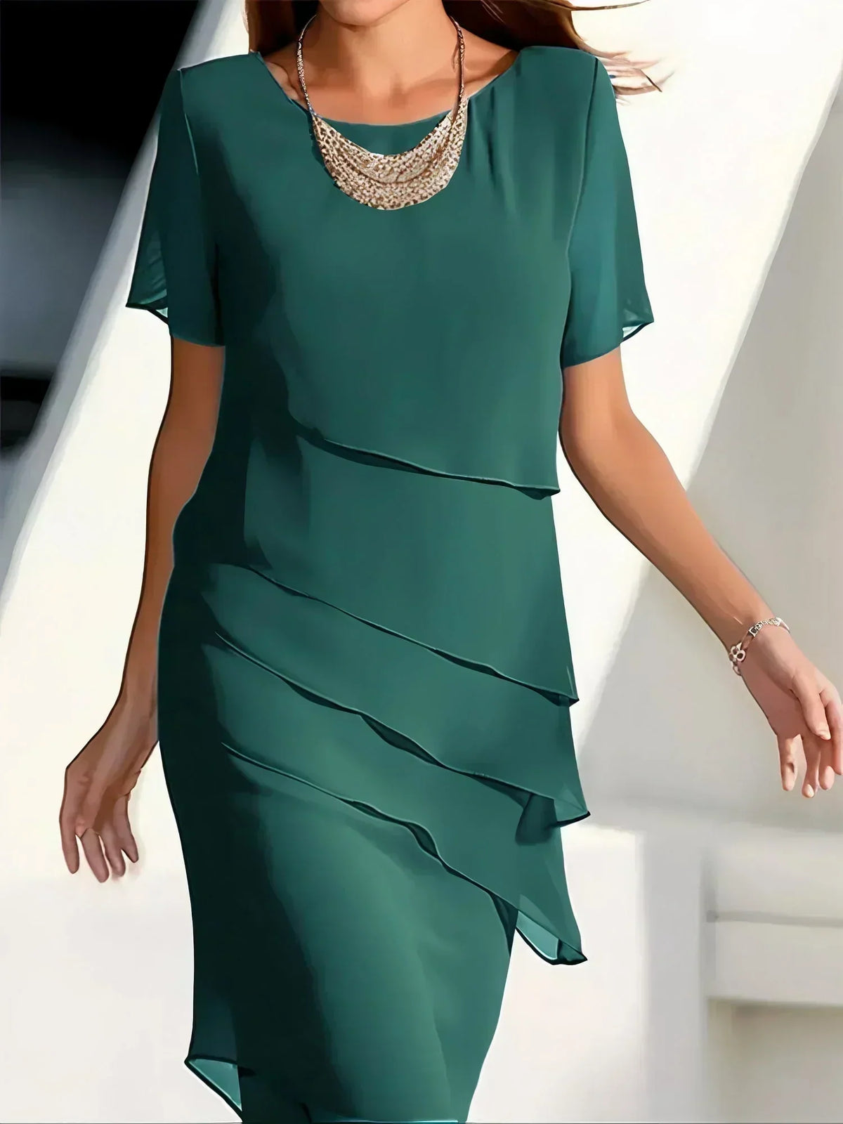 Kendra™ | Short Sleeve Elegant Dress