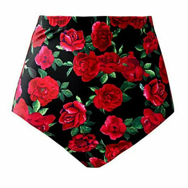Finja - Women's High-Waisted Floral Bikini Bottom