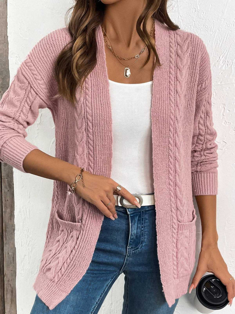 Women's Long Button-Front Knit Cardigan