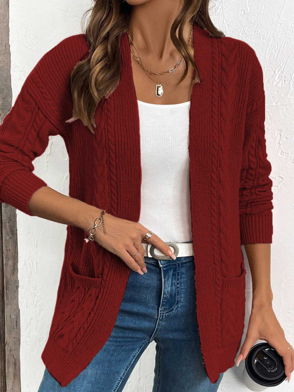 Women's Long Button-Front Knit Cardigan