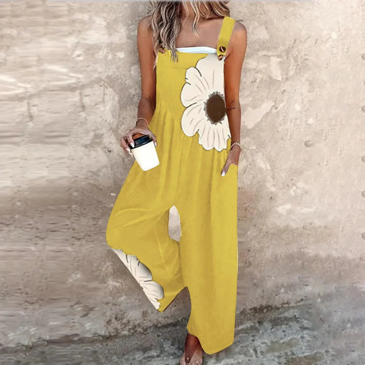 ELLIRA – SLEEVELESS JUMPSUIT WITH TAPERED LEGS & TIE WAIST