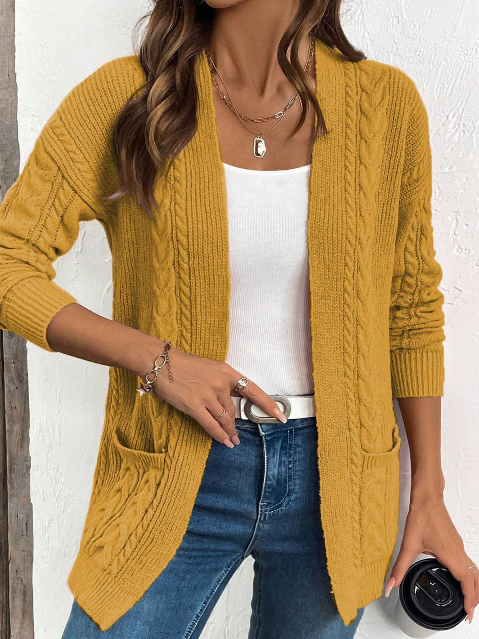 Women's Long Button-Front Knit Cardigan