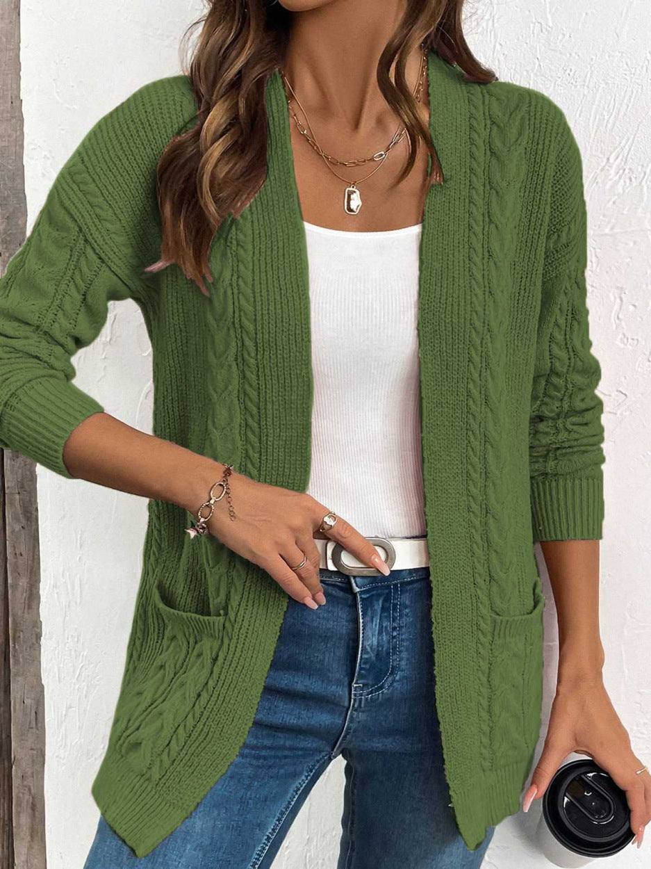 Women's Long Button-Front Knit Cardigan