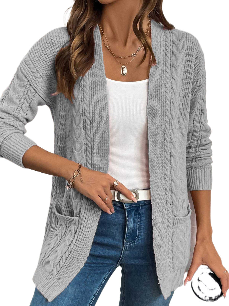 Women's Long Button-Front Knit Cardigan