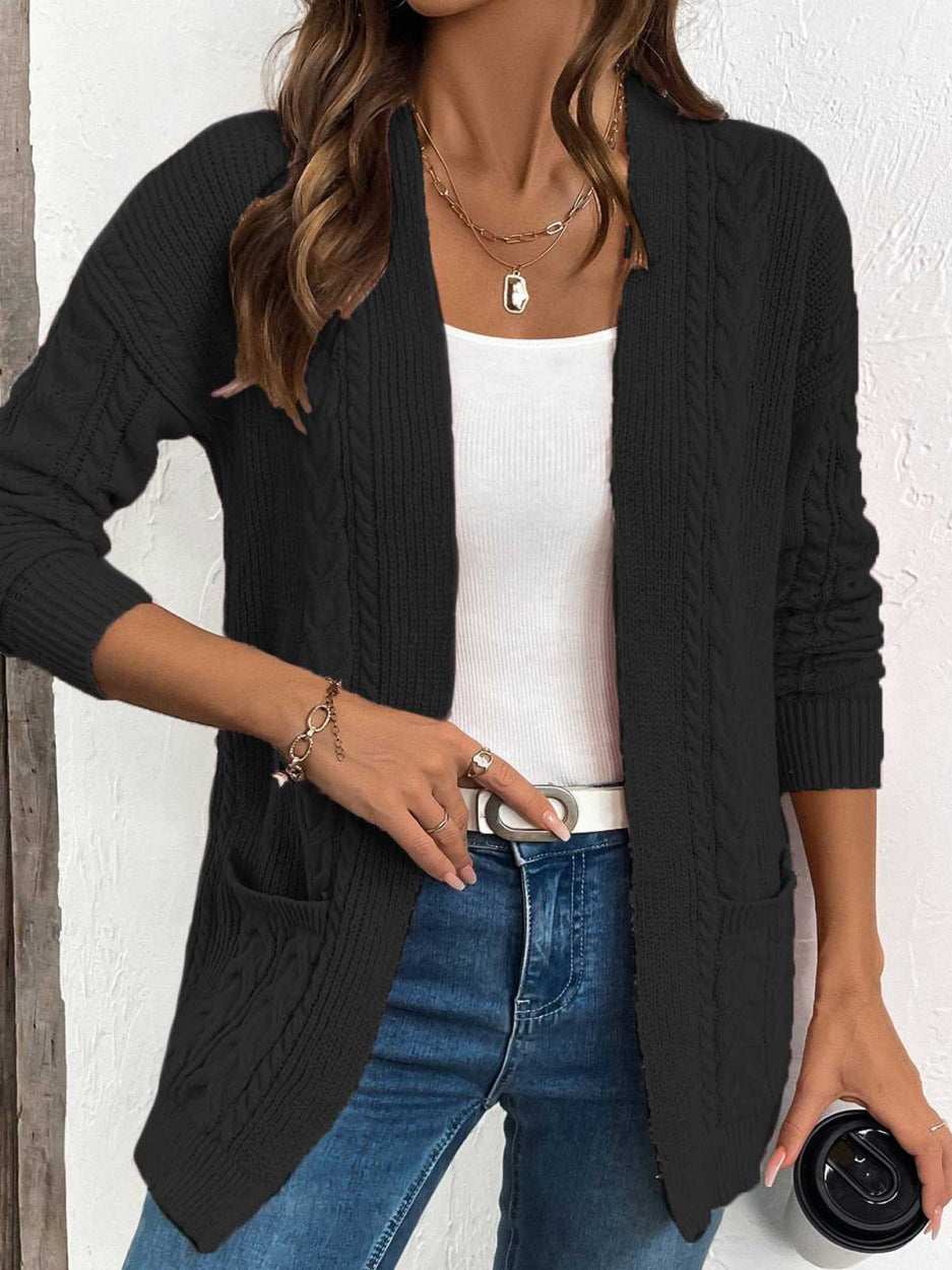 Women's Long Button-Front Knit Cardigan