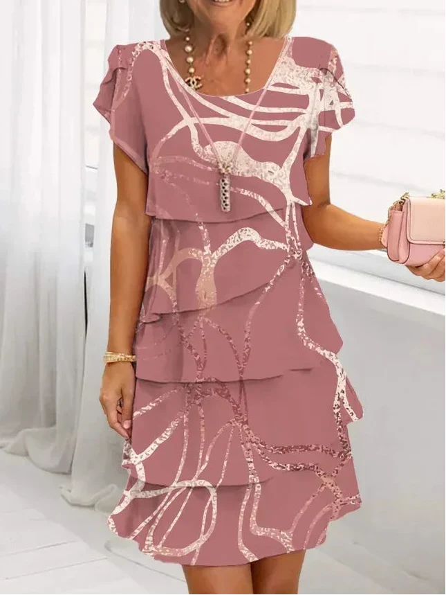 Beatrice | Elegant Comfort Ruffled Dress
