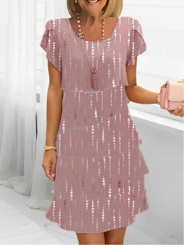Victoria | Elegant Comfort Ruffled Dress