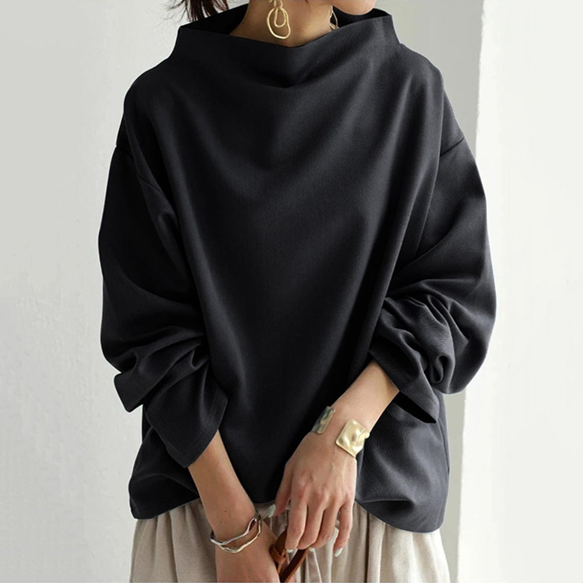 Wanda | High-Neck Soft Knit Top