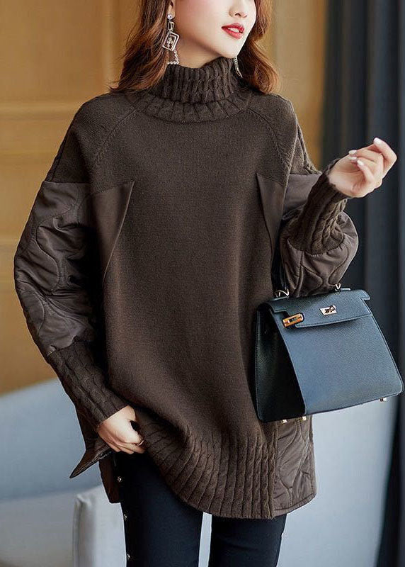 Hailey™ - Simple Patchwork Turtleneck Sweater