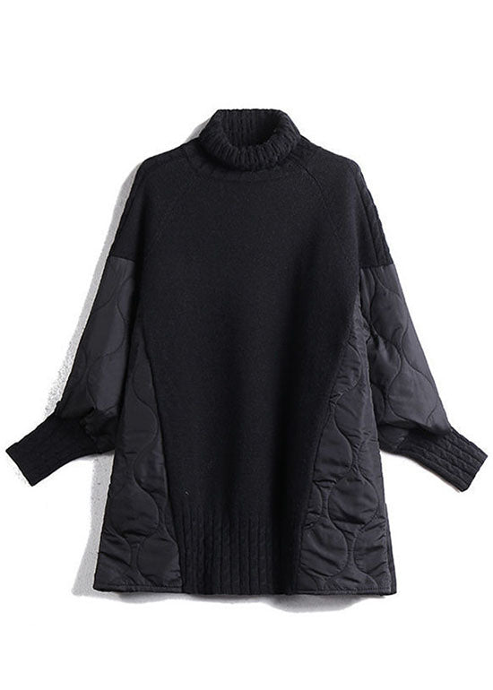 Hailey™ - Simple Patchwork Turtleneck Sweater