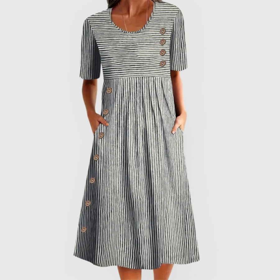 Wanda | Striped Midi Dress