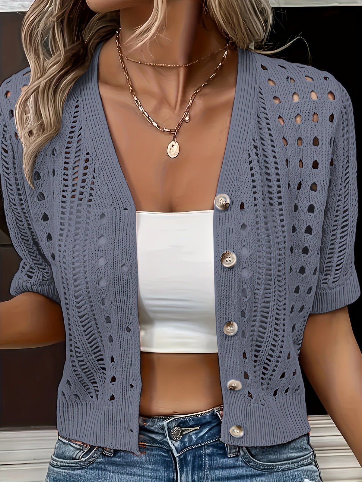 Kendall™ - Trendy Short-Sleeve Cardigan
