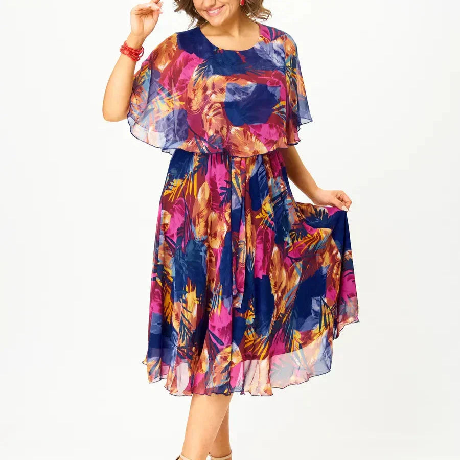 Barbara™ | Comfortable Plus Size Chiffon Dress