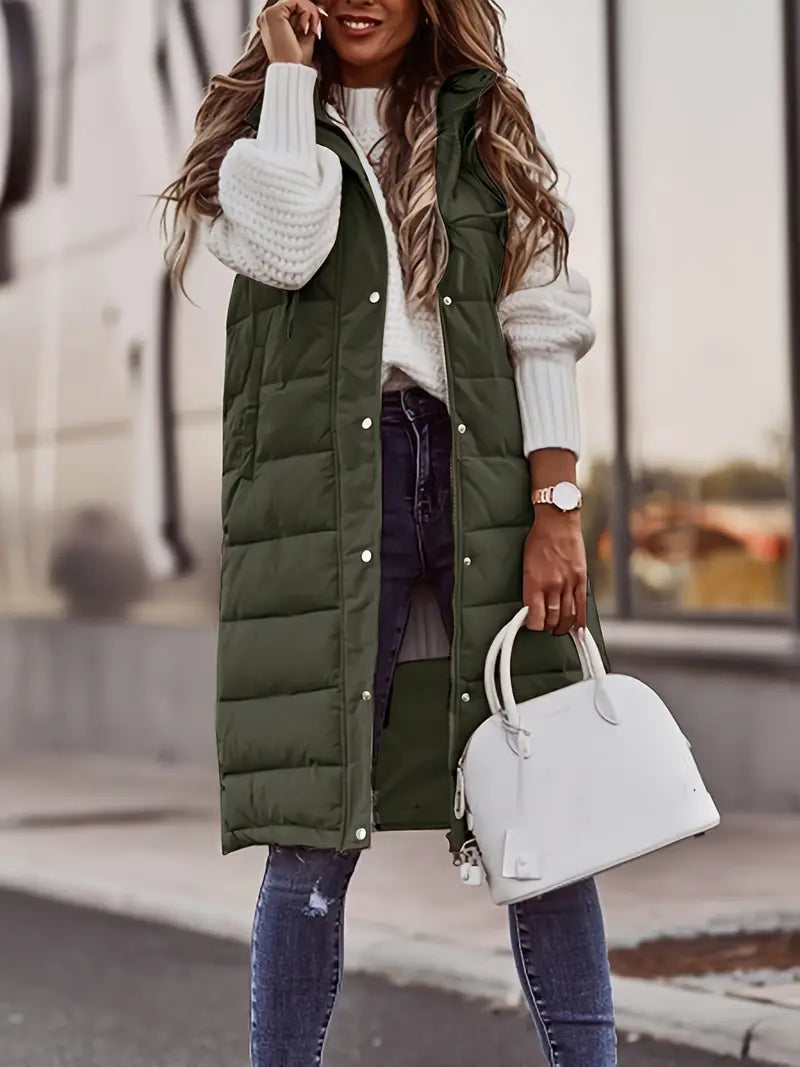 Marzia - Hooded Coat with Buttons on the Front