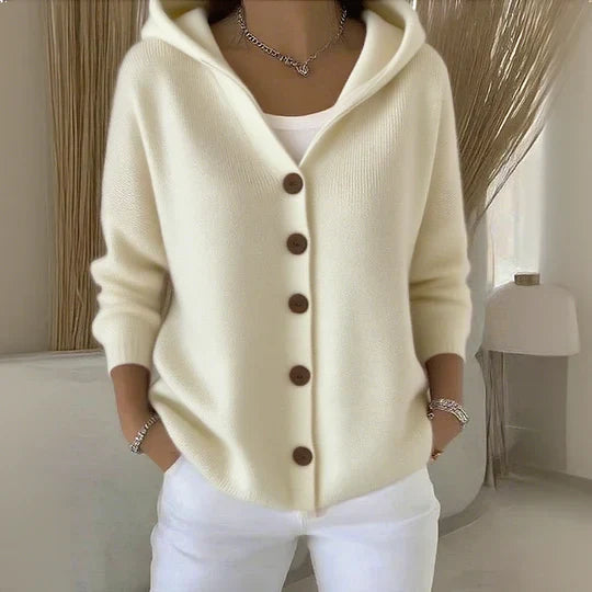 Teri | Women's Hooded Button-Up Cardigan