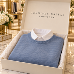 Daisy Soft Sweater presented in a Jennifer Dallas Boutique gift box