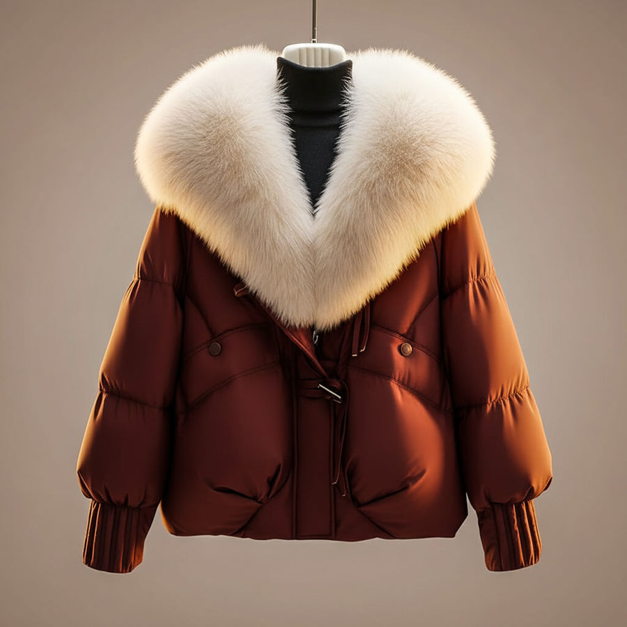 Elsie elegant chic coat in brown