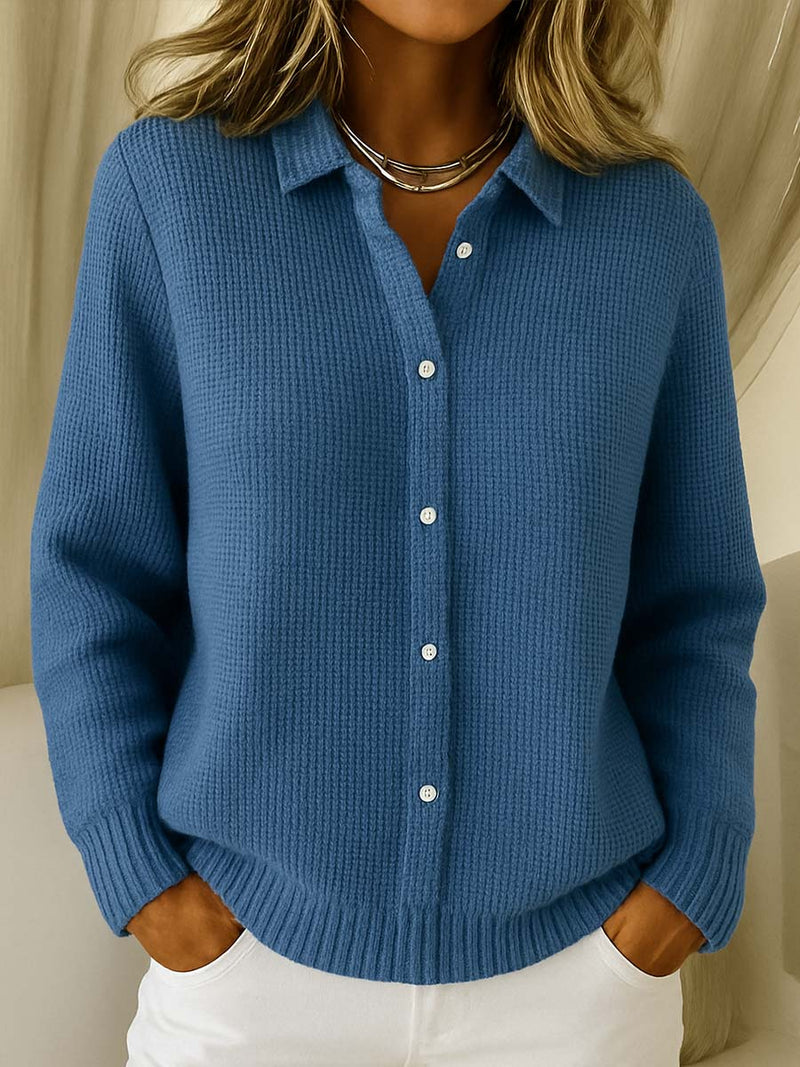 NATALIA – SOFT RIBBED KNIT BLOUSE