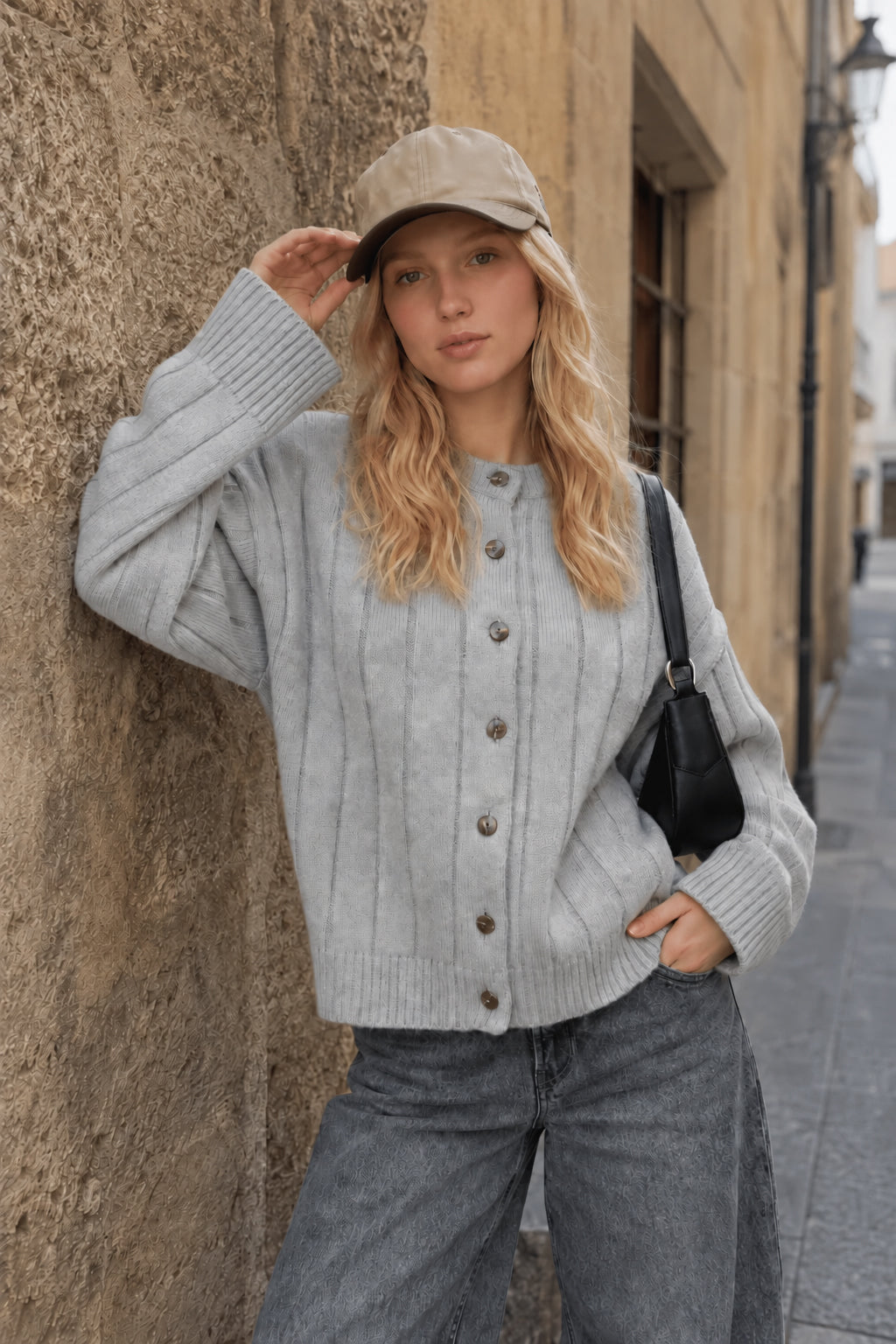 Soft Rib Relaxed Cardigan