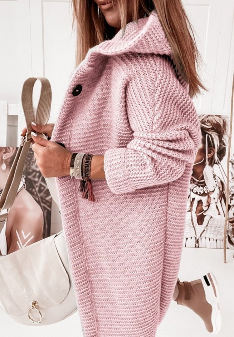 Women's Cozy Hooded Knit Cardigan