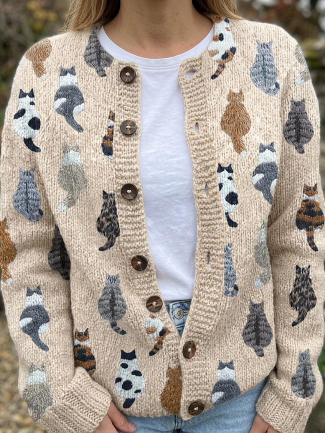 Charlotte | Women's Cardigan with Buttons and Long Sleeves
