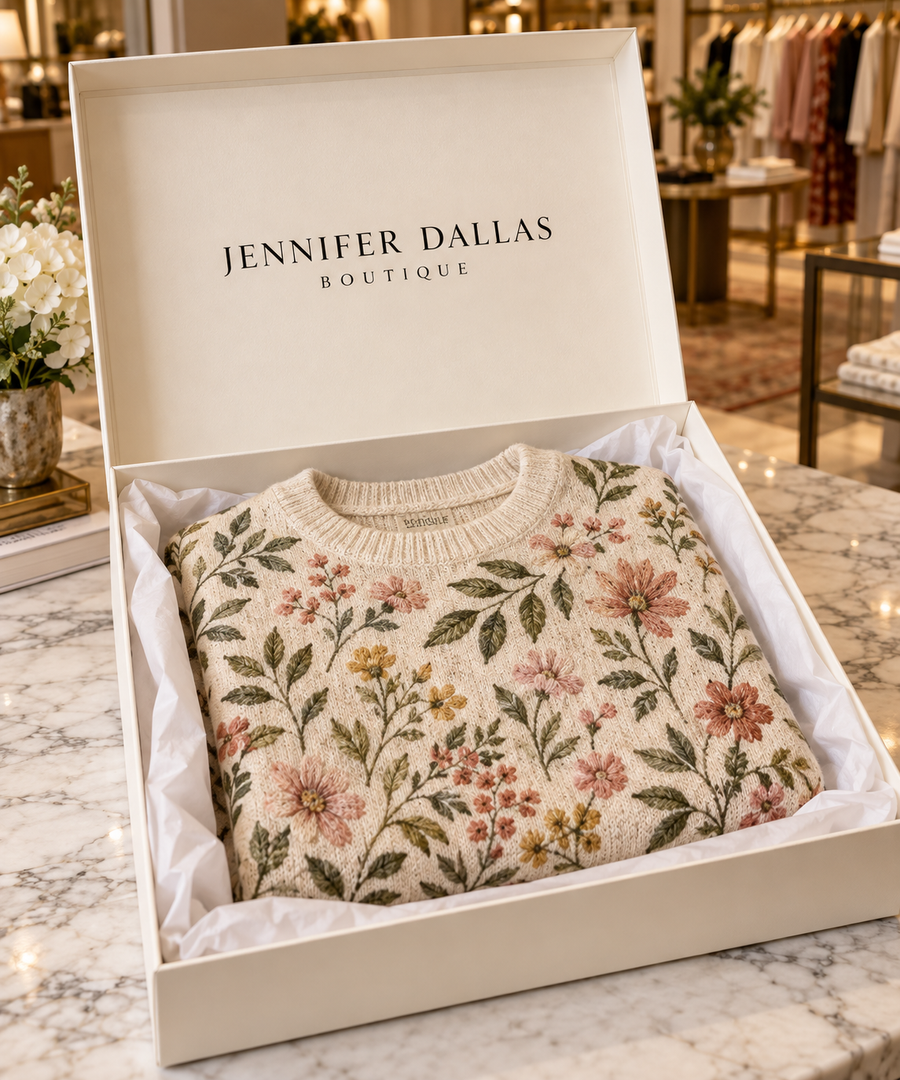 Jena Soft Sweater in Jennifer Dallas Boutique gift box