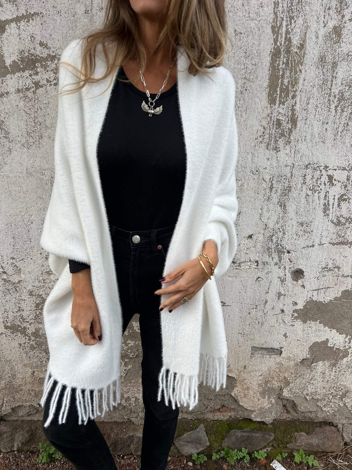 Hannah - Elegant Long-Sleeved Wrap Sweater
