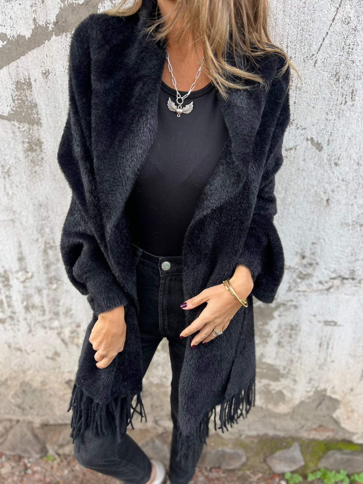 Hannah - Elegant Long-Sleeved Wrap Sweater