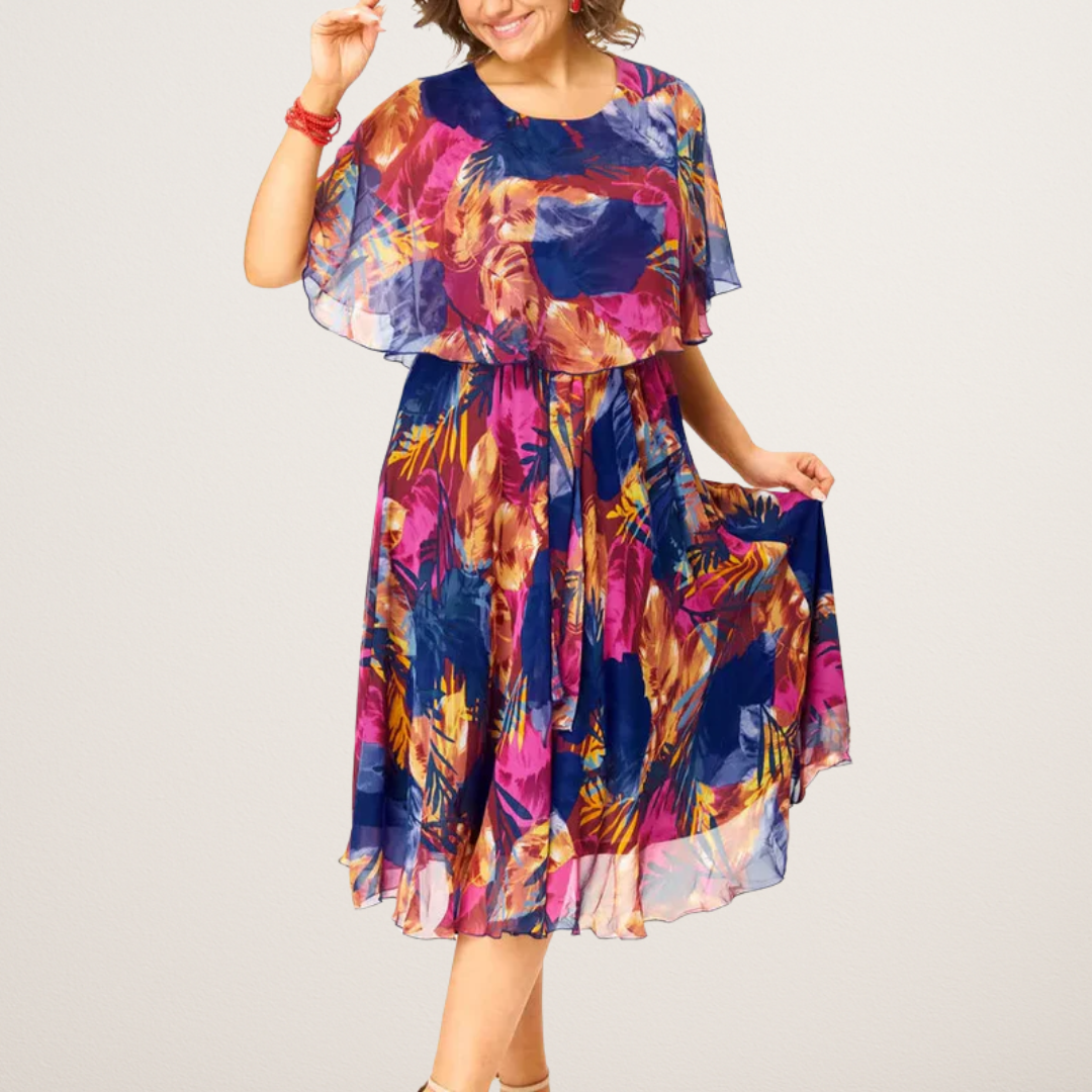 Barbara™ | Comfortable Plus Size Chiffon Dress