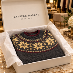 Lara Cozy Retro Sweater in Jennifer Dallas Boutique gift box