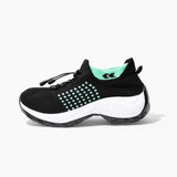 Ortho Stretch Cushion Shoes in Black Sky Blue