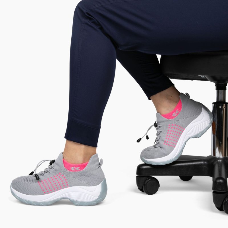 Ortho Stretch Cushion Shoes - Gray Pink