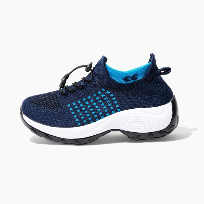Ortho Stretch Cushion Shoes in White Blue