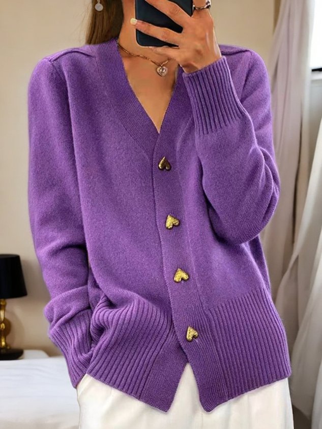 Elena | Cardigan with heart-shaped buttons